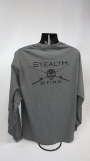 Men's Grey Stealth Stixx Long Sleeve T-Shirt