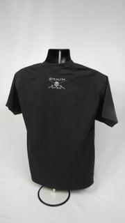 Men's Black Lg Front Stealth Stixx Logo Short Sleeve T-Shirt