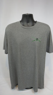Men's Neon Green on Grey Stealth Stixx Short Sleeve T-Shirt