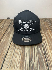 Black on Black Mesh Deluxe Trucker Hat - White Logo